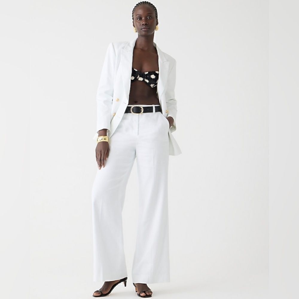 NWT J. Crew Carolina flare pant in stretch linen blend - Picture 11 of 14